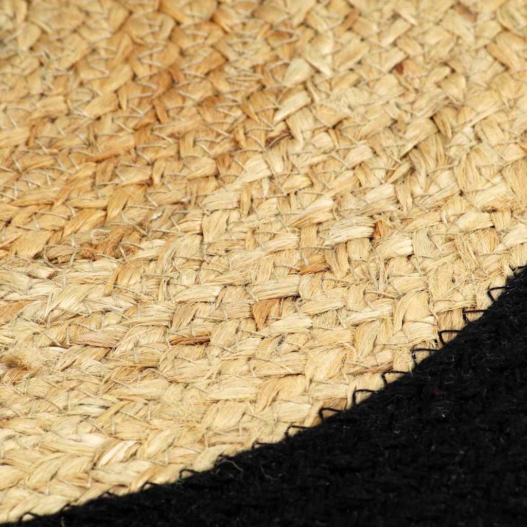 Placemats 6 st 38 cm jute en katoen natuurlijk en zwart is nu te koop bij PeponiXL, paradijselijk wonen!