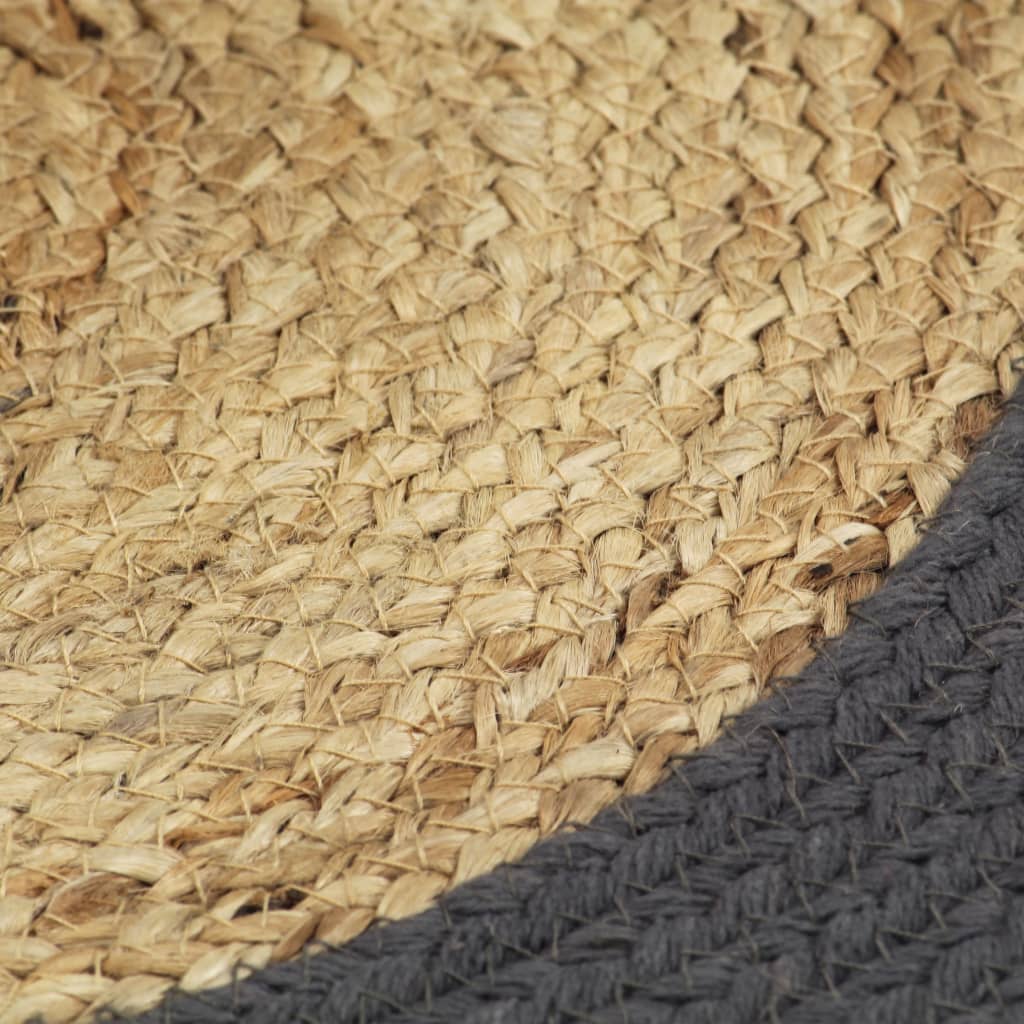 Placemats 6 st 38 cm jute en katoen natuurlijk en antraciet is nu te koop bij PeponiXL, paradijselijk wonen!