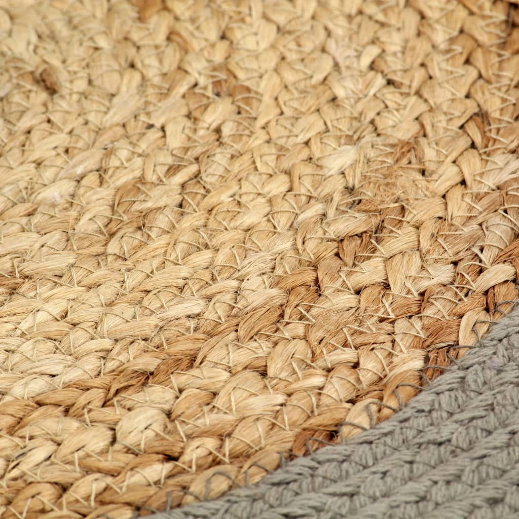 Placemats 4 st 38 cm jute en katoen natuurlijk en grijs is nu te koop bij PeponiXL, paradijselijk wonen!