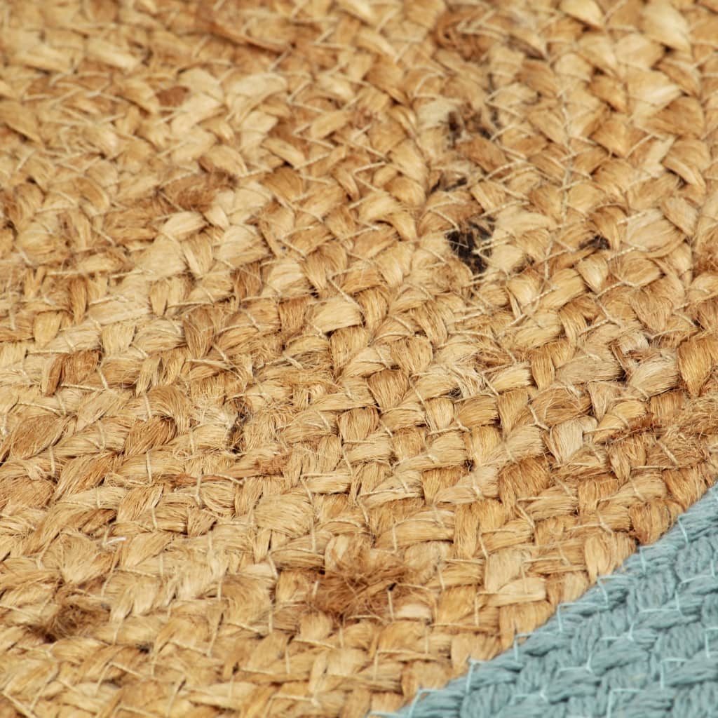 Placemats 6 st 38 cm jute en katoen natuurlijk en groen is nu te koop bij PeponiXL, paradijselijk wonen!