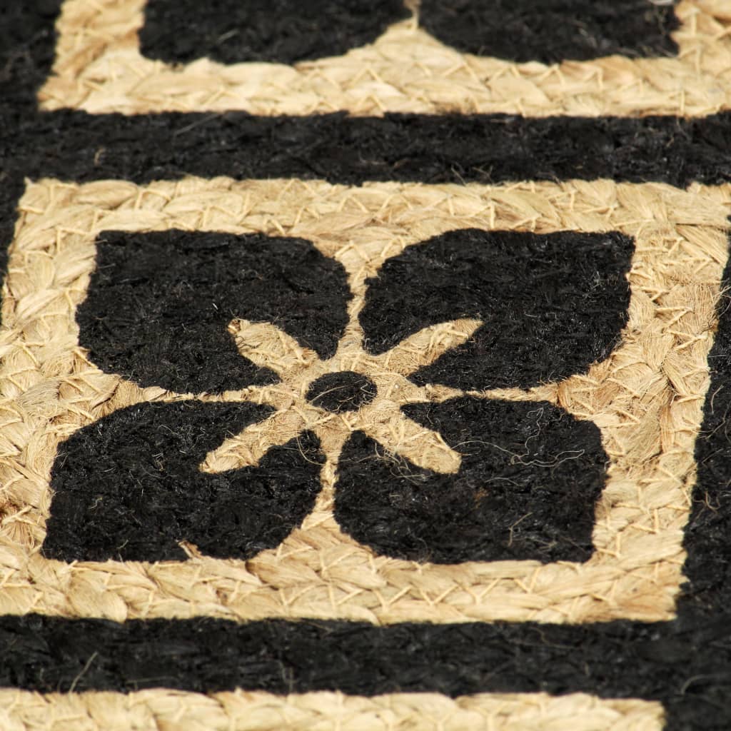Placemats 4 st rond 38 cm jute zwart is nu te koop bij PeponiXL, paradijselijk wonen!