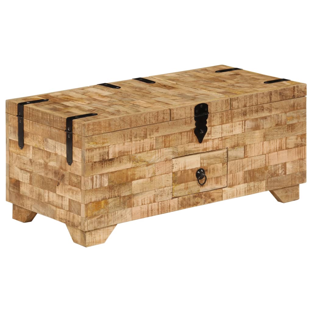 Salontafel 80x40x35 cm massief mangohout is nu te koop bij PeponiXL, paradijselijk wonen!