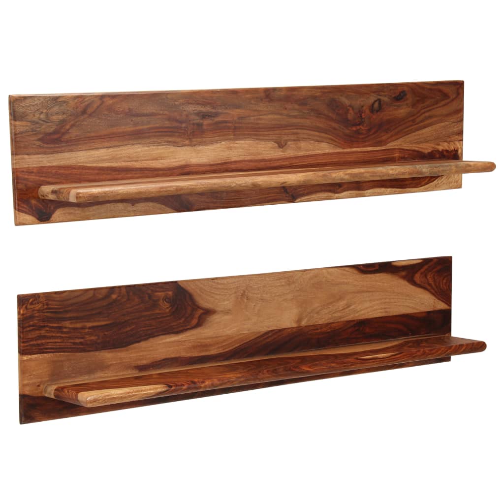Wandschappen 2 st 118x26x20 cm massief acaciahout is nu te koop bij PeponiXL, paradijselijk wonen!