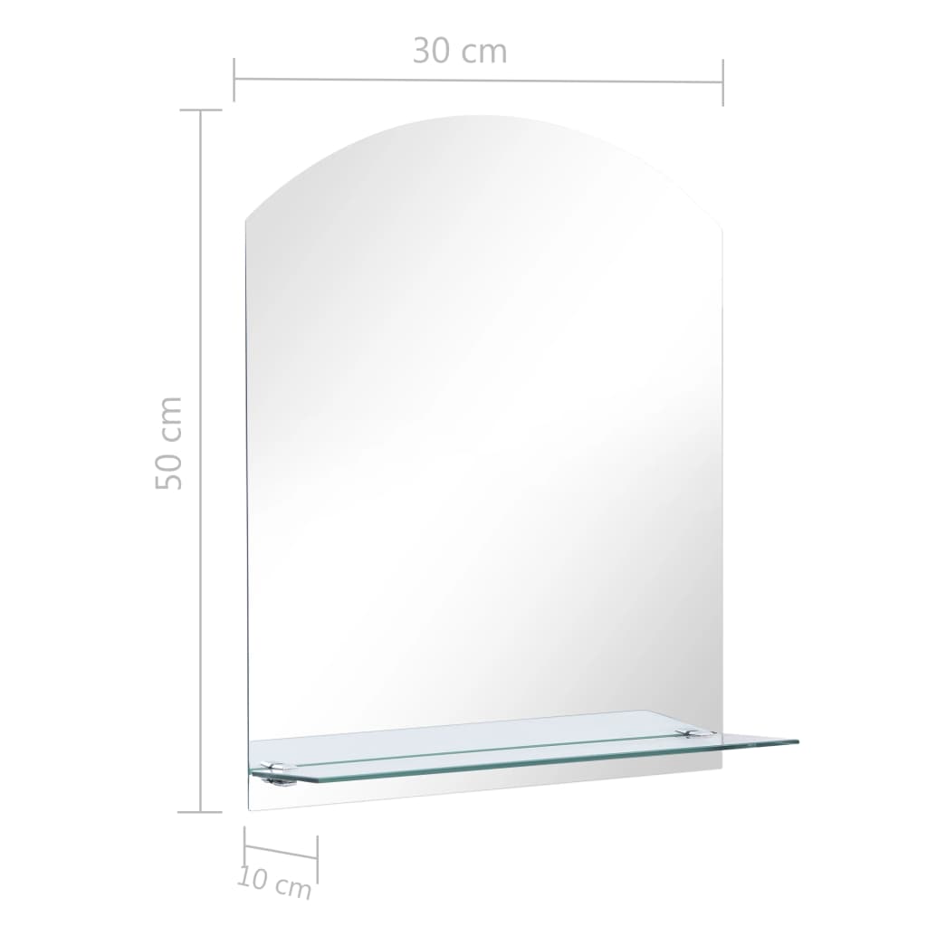 Wandspiegel met schap 30x50 cm gehard glas is nu te koop bij PeponiXL, paradijselijk wonen!