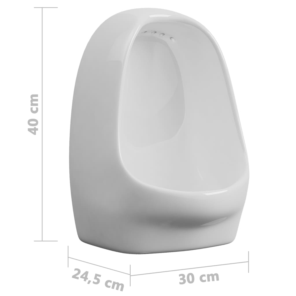 Wandurinoir met spoelklep keramiek wit is nu te koop bij PeponiXL, paradijselijk wonen!