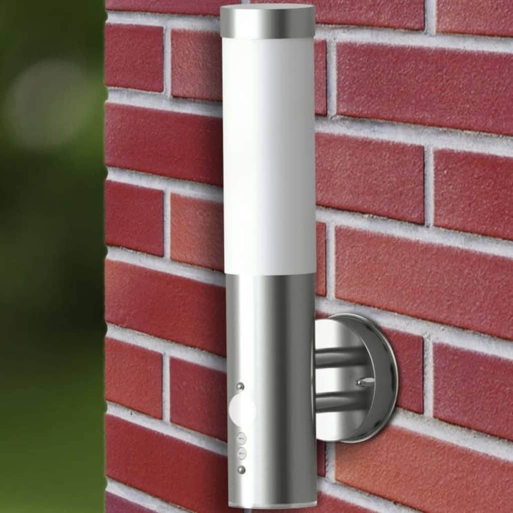 Buitenwandlamp met bewegingsdetector roestvrij staal is nu te koop bij PeponiXL, paradijselijk wonen!