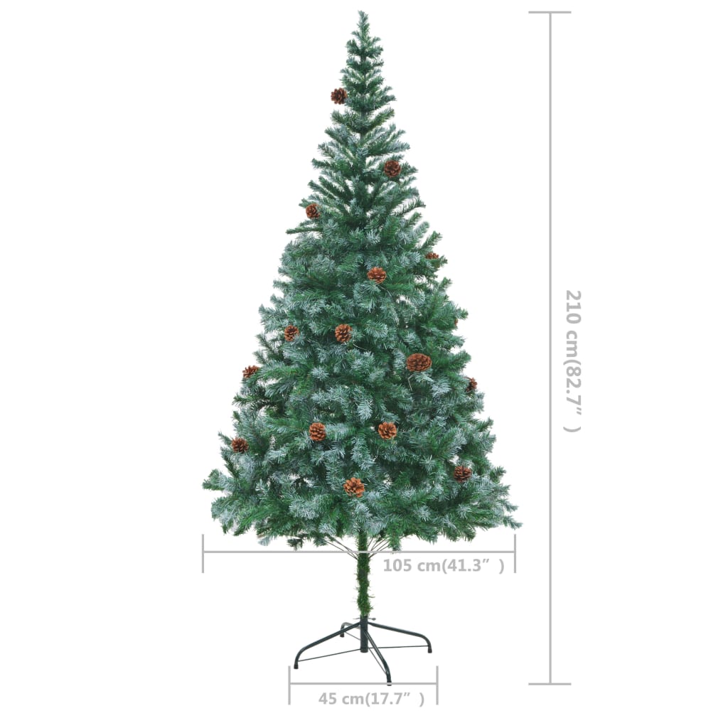 Kunstkerstboom met dennenappels 210 cm is nu te koop bij PeponiXL, paradijselijk wonen!