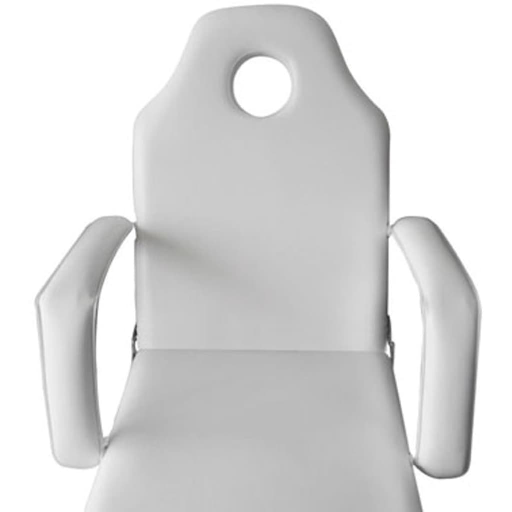 Behandelingsstoel voor gezicht 185x78x76 cm kunstleer wit is nu te koop bij PeponiXL, paradijselijk wonen!