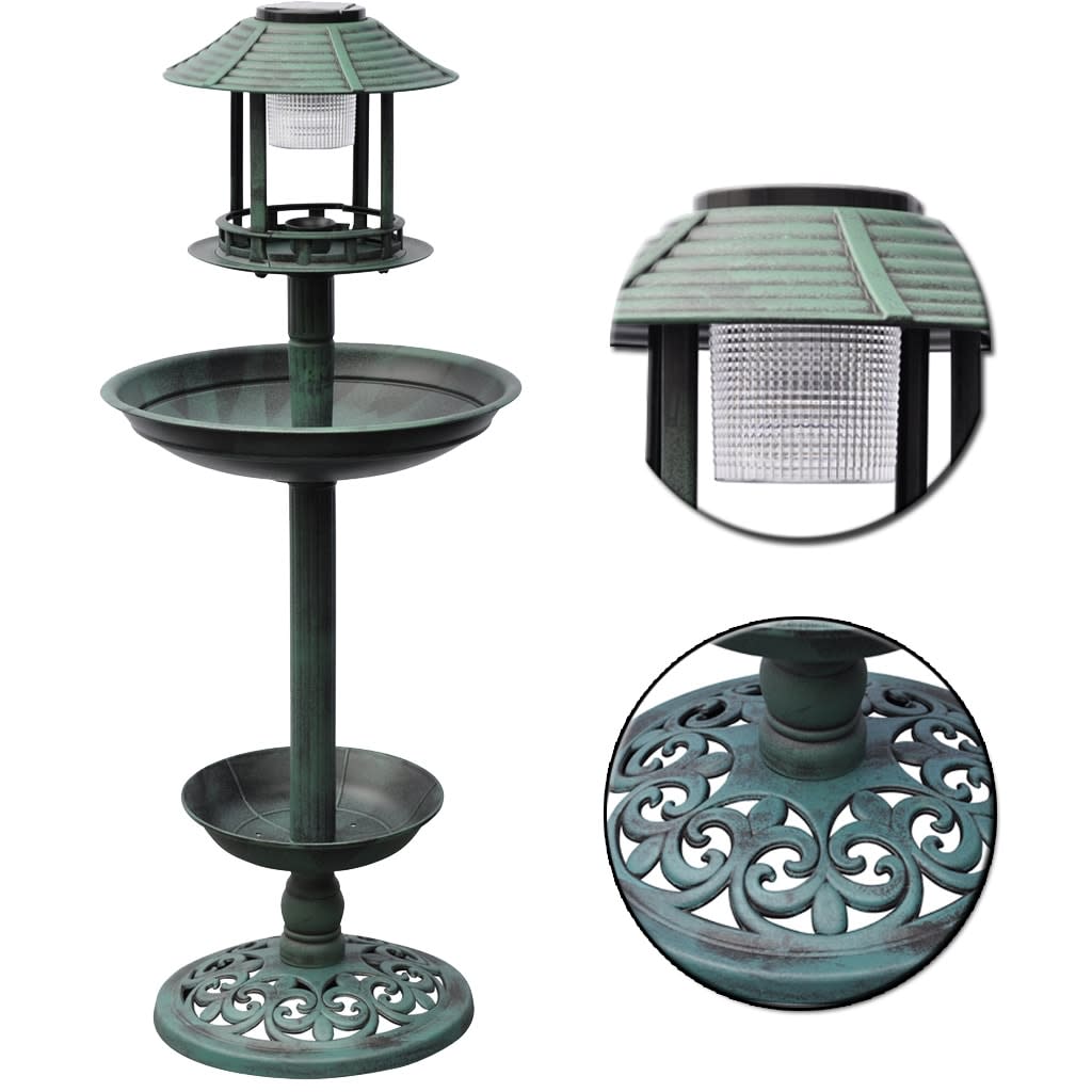Vogelbad/voederhuisje met solarverlichting is nu te koop bij PeponiXL, paradijselijk wonen!