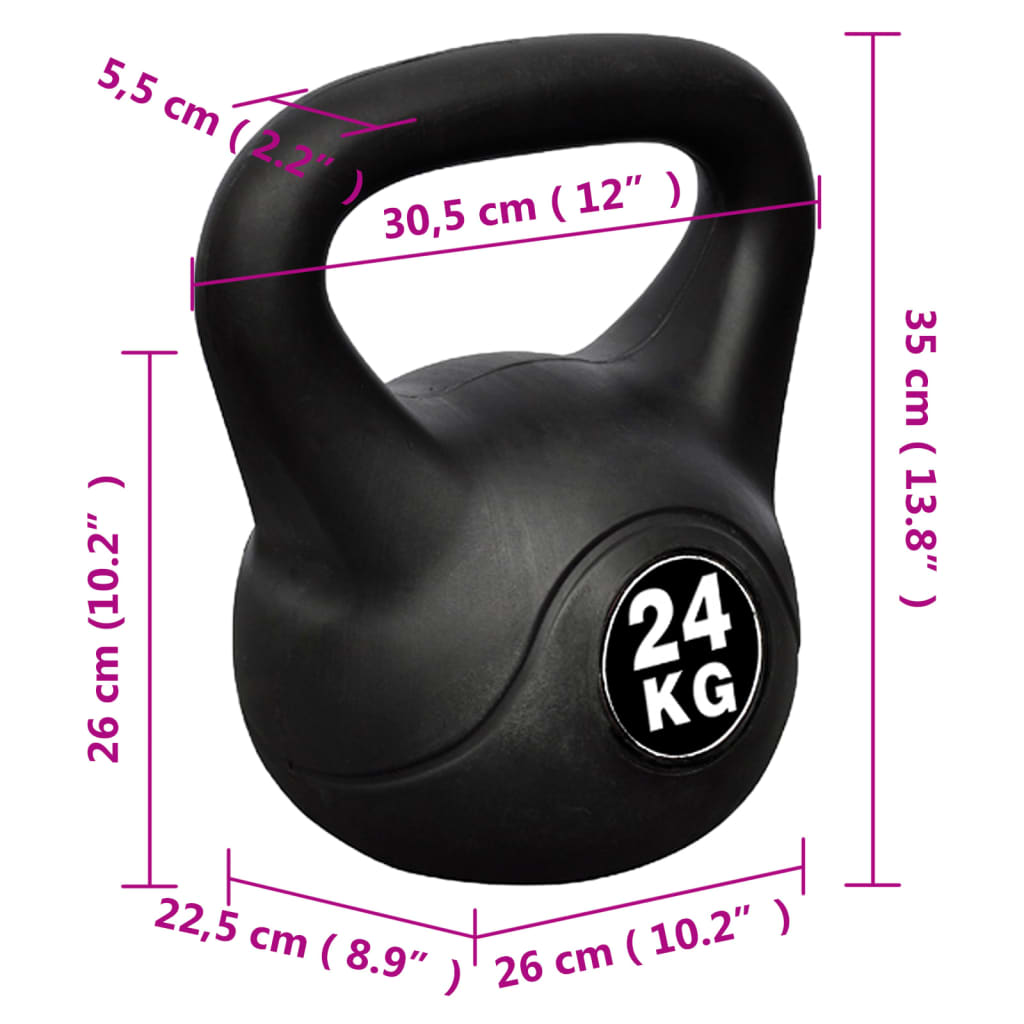 Kettlebell met kunststof mantel 24kg is nu te koop bij PeponiXL, paradijselijk wonen!