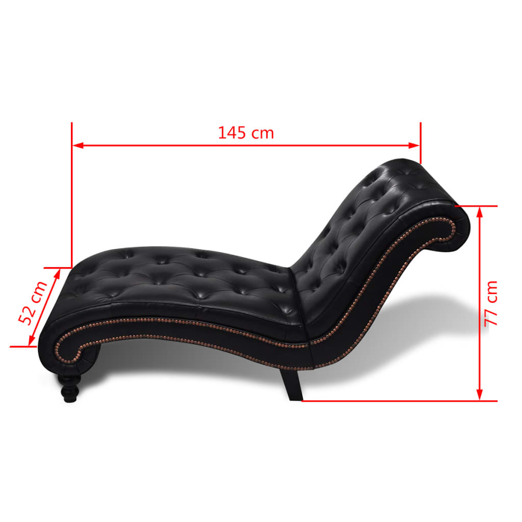 Chaise longue kunstleer bruin is nu te koop bij PeponiXL, paradijselijk wonen!