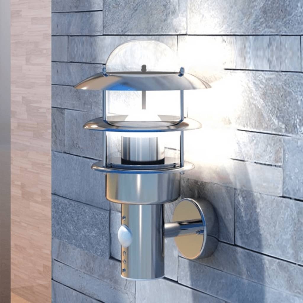 Buitenmuurlamp met bewegingssensor RVS is nu te koop bij PeponiXL, paradijselijk wonen!