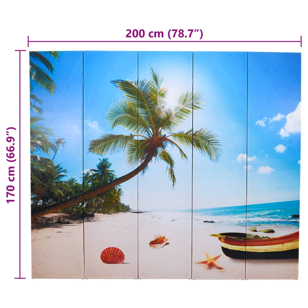 Kamerscherm inklapbaar strand 200x170 cm is nu te koop bij PeponiXL, paradijselijk wonen!