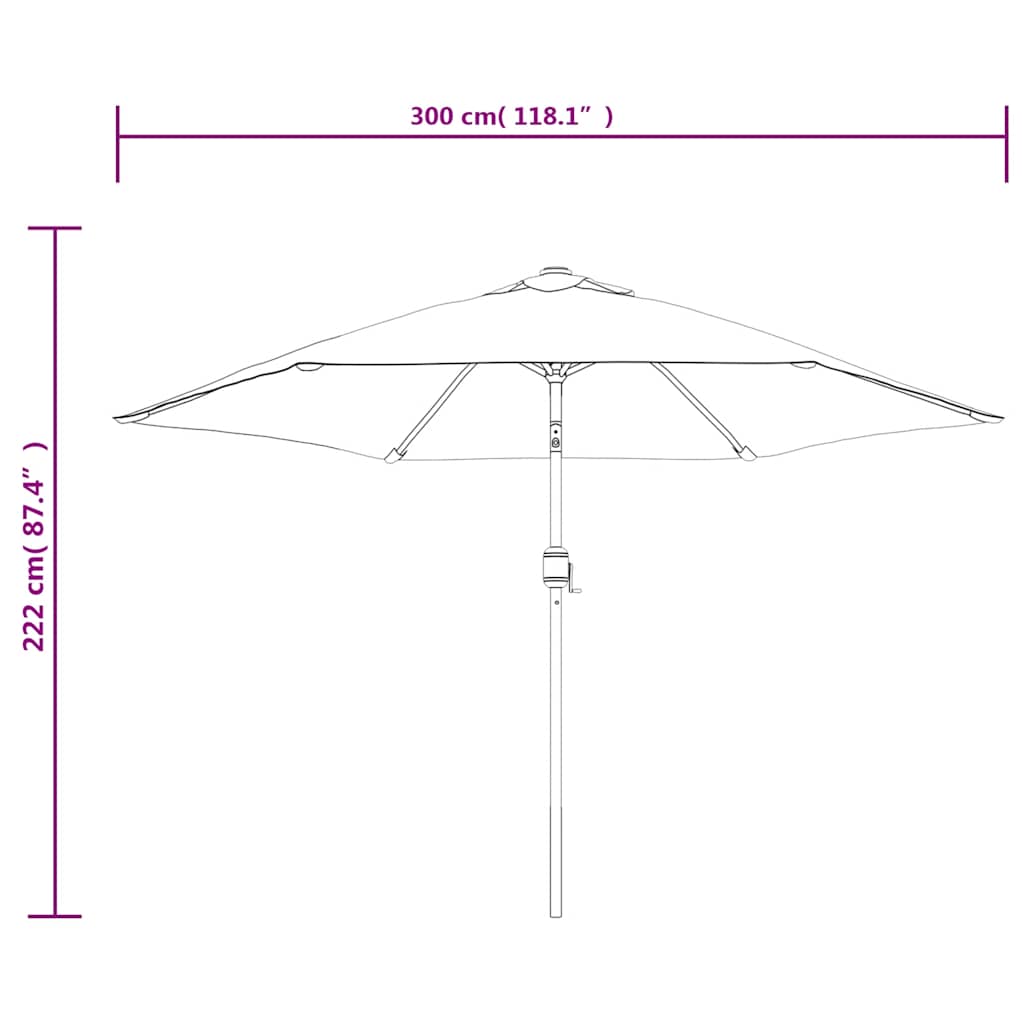 Parasol met stalen paal 3 m groen is nu te koop bij PeponiXL, paradijselijk wonen!