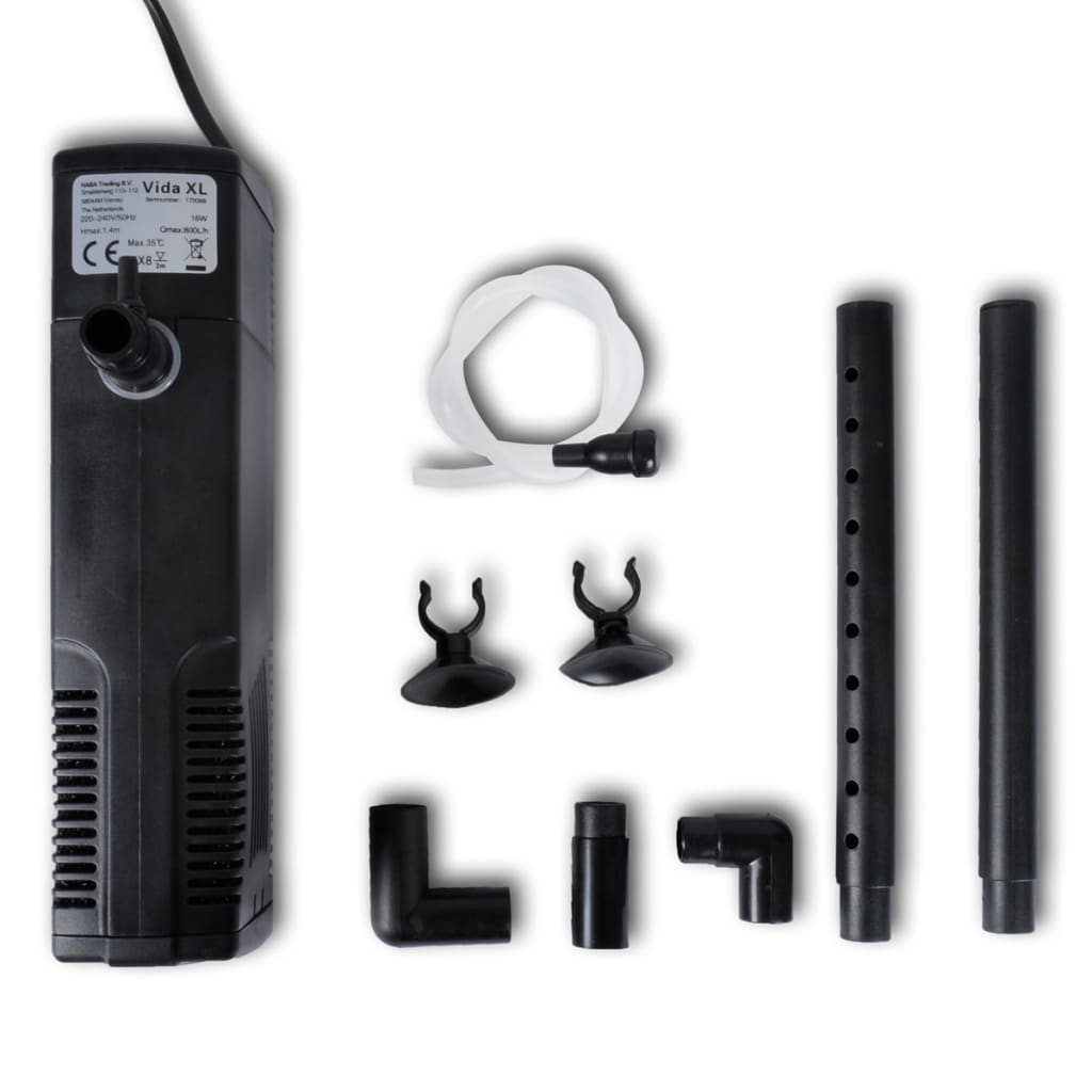 Aquarium Filter Pomp met actieve koolstof 800L/u is nu te koop bij PeponiXL, paradijselijk wonen!