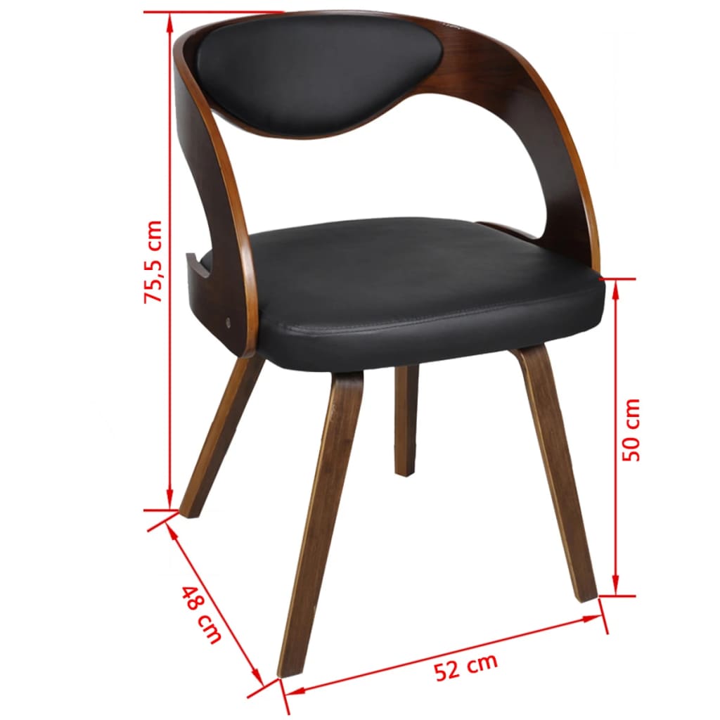 Eetkamerstoelen 2 st kunstleer bruin is nu te koop bij PeponiXL, paradijselijk wonen!