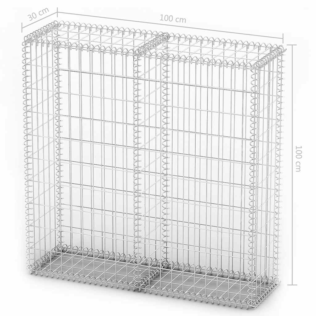 Schanskorf met deksels 100x100x30 cm gegalvaniseerd draad is nu te koop bij PeponiXL, paradijselijk wonen!