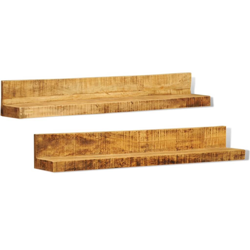 Wandschappen 2 st massief hout is nu te koop bij PeponiXL, paradijselijk wonen!