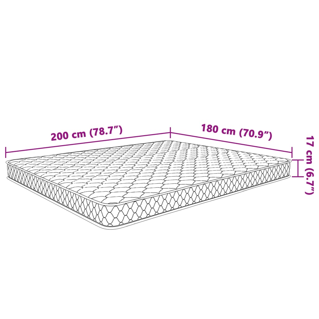 Matras 200x160x17 cm Zacht traagschuim is nu te koop bij PeponiXL, paradijselijk wonen!