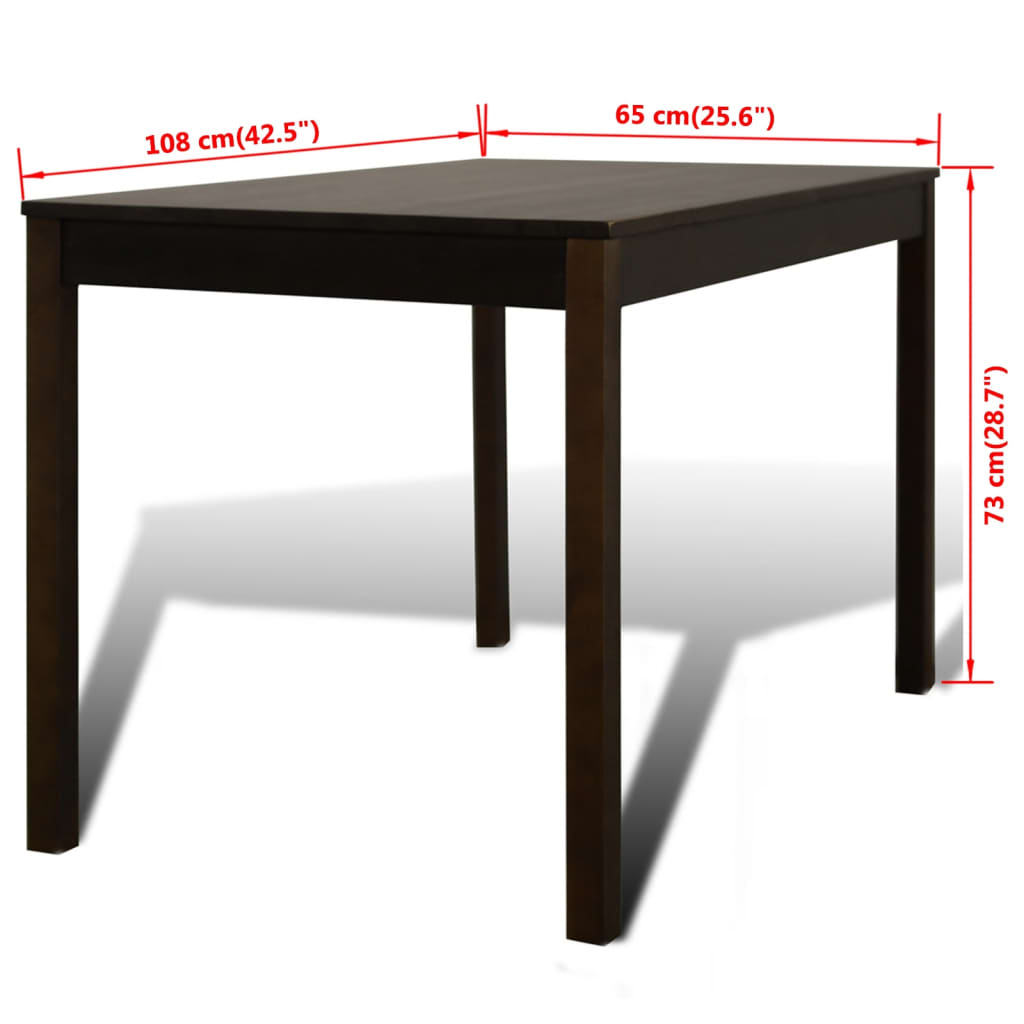 Eettafel met 4 stoelen hout bruin is nu te koop bij PeponiXL, paradijselijk wonen!
