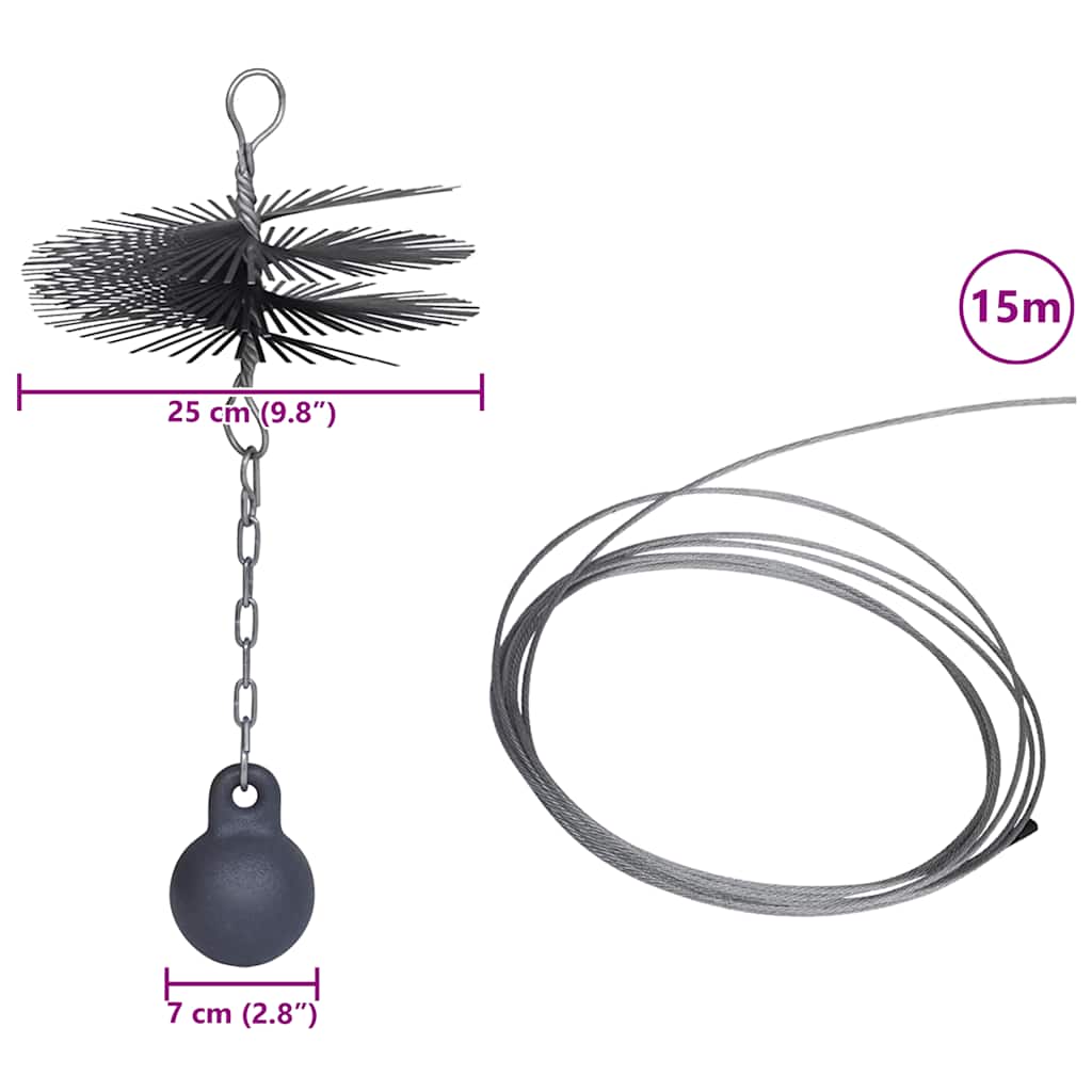 Schoorsteenveegborstel rond Ø 25 cm is nu te koop bij PeponiXL, paradijselijk wonen!