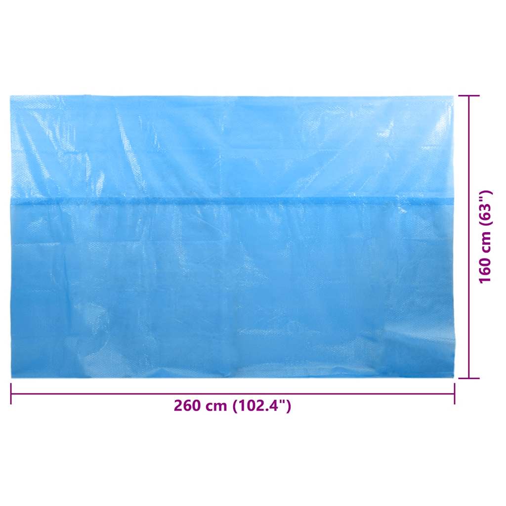 Zwembadzeil rechthoekig 260 x 160 cm PE blauw is nu te koop bij PeponiXL, paradijselijk wonen!