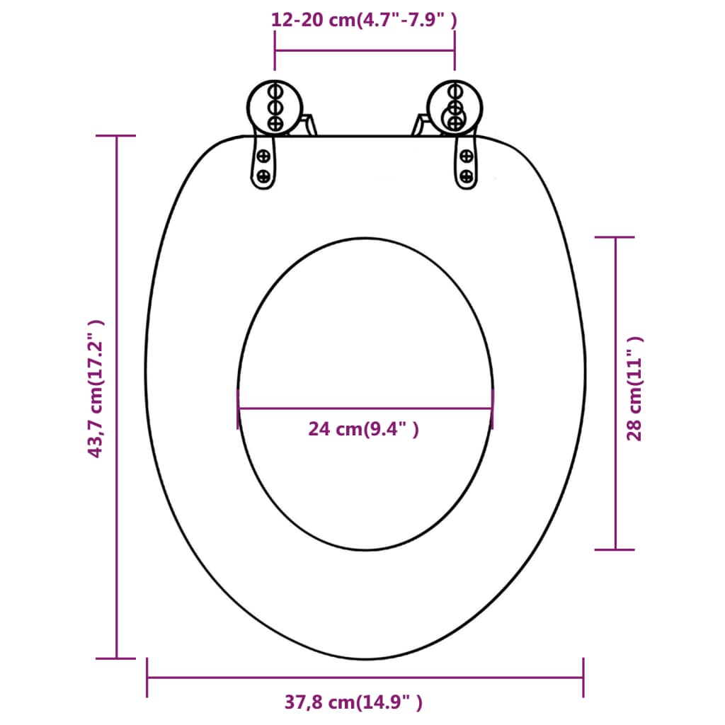 Toiletbril met MDF houten ontwerp is nu te koop bij PeponiXL, paradijselijk wonen!