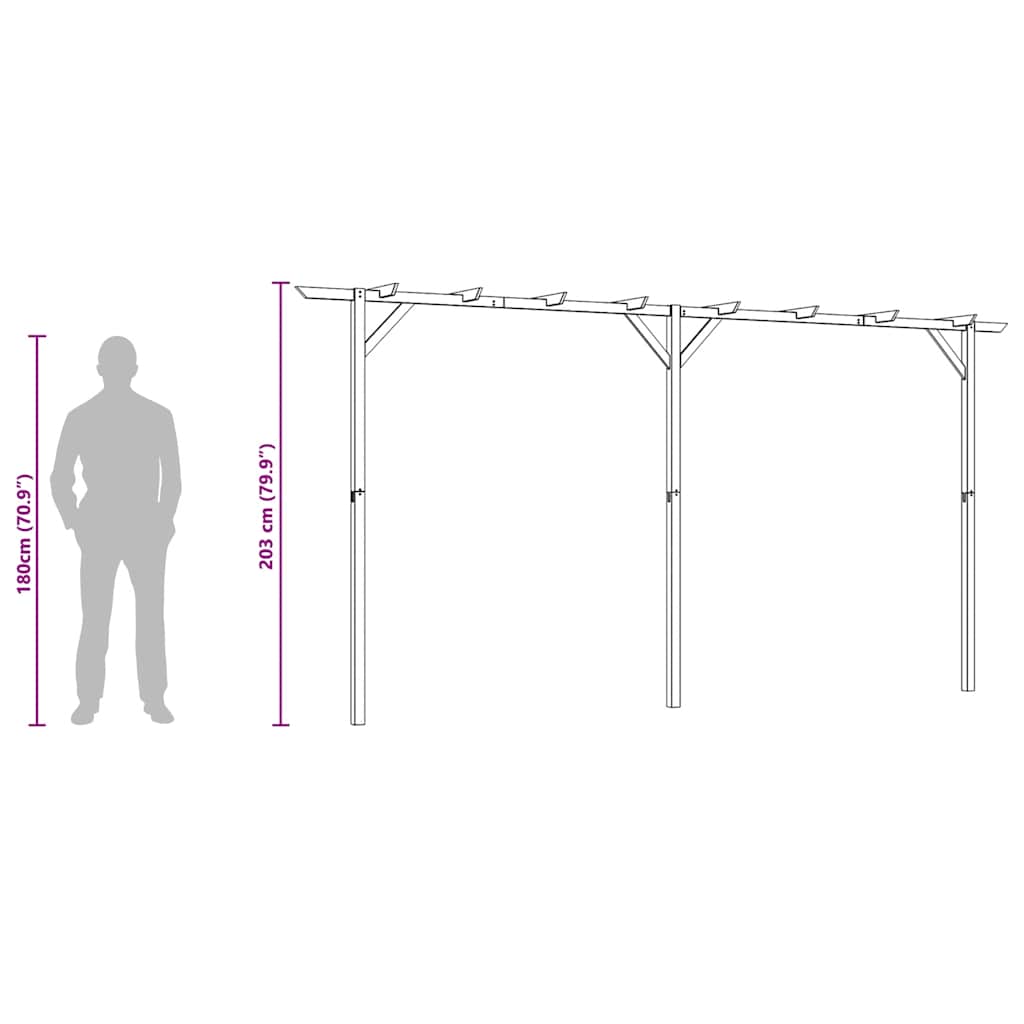 Pergola 410x40x203 cm hout is nu te koop bij PeponiXL, paradijselijk wonen!