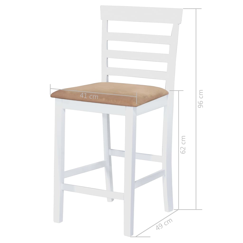 Bartafel en 4 barstoelen set hout wit is nu te koop bij PeponiXL, paradijselijk wonen!