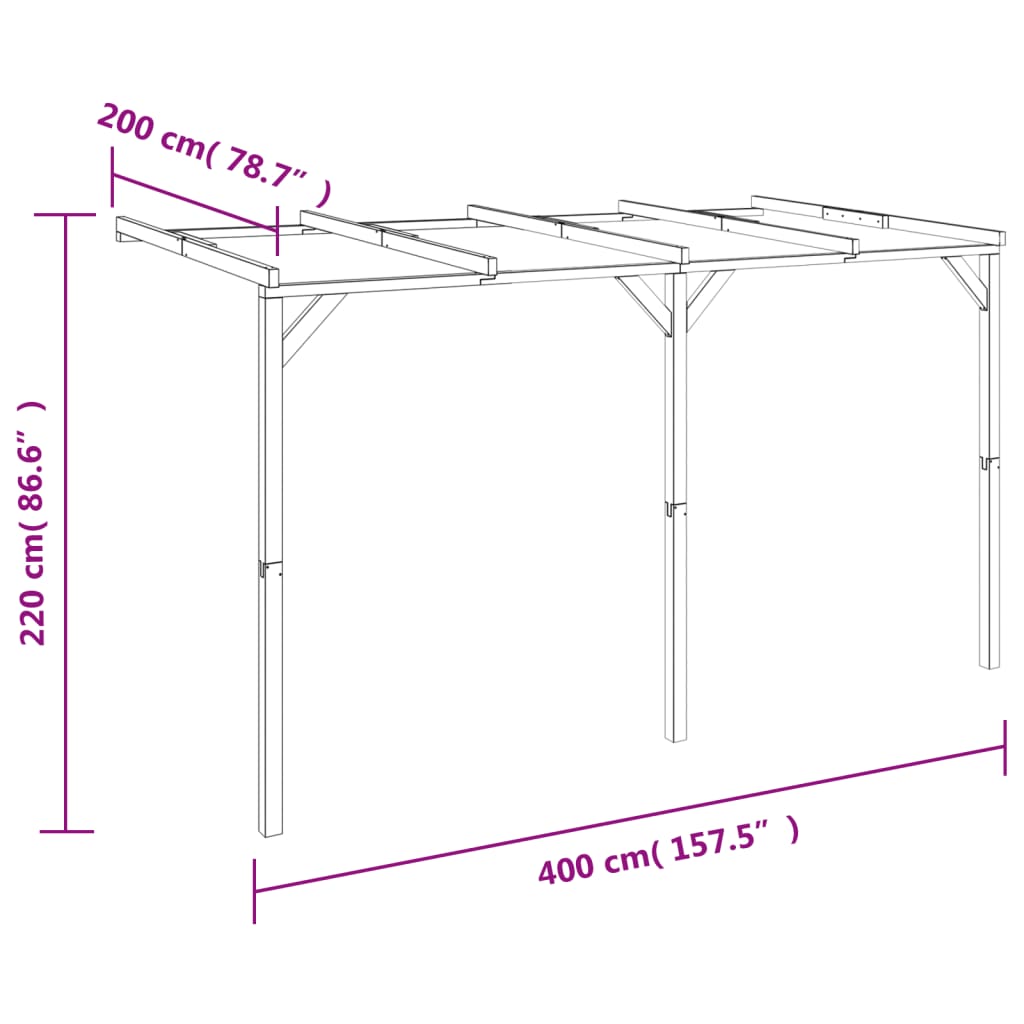Pergola 2x4x2,2 m hout is nu te koop bij PeponiXL, paradijselijk wonen!