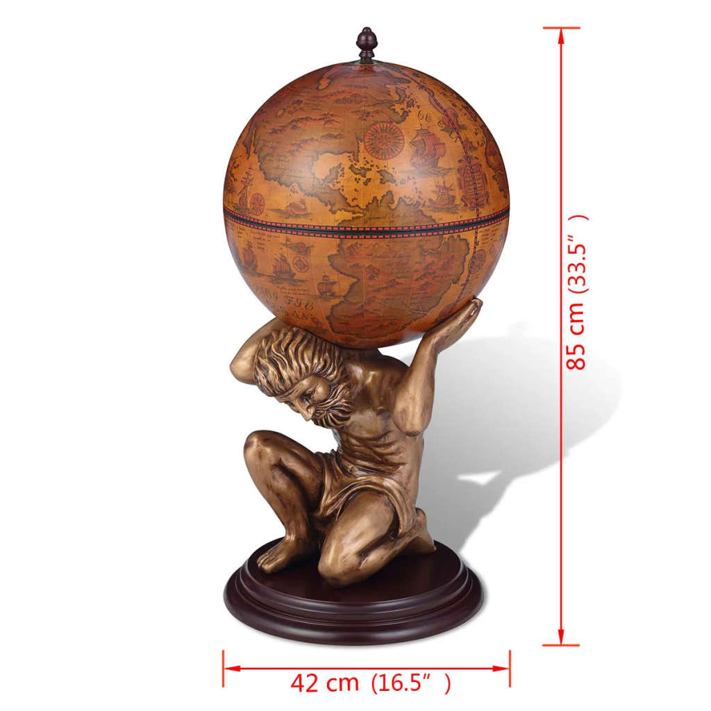Globebar Atlas 42x42x85 cm is nu te koop bij PeponiXL, paradijselijk wonen!