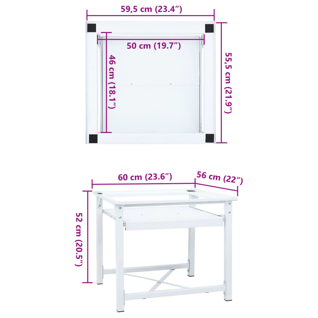 Wasmachineverhoger met uittrekbaar schap wit is nu te koop bij PeponiXL, paradijselijk wonen!