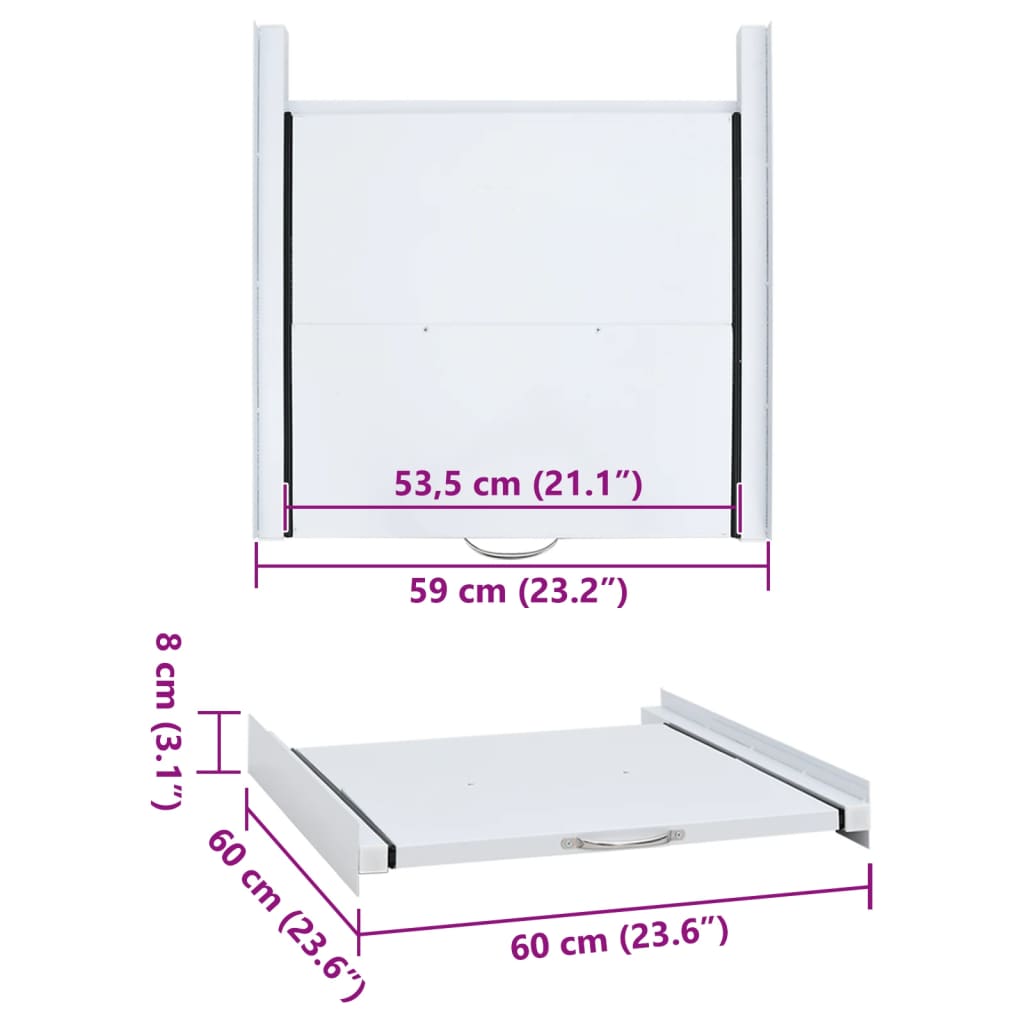 Wasmachinestapelset met uittrekbaar schap is nu te koop bij PeponiXL, paradijselijk wonen!