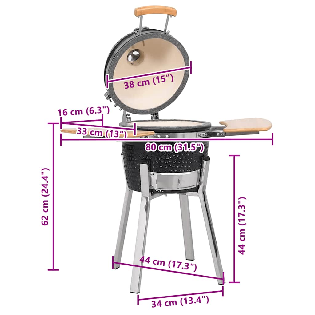 Kamado barbecue 33 cm keramiek is nu te koop bij PeponiXL, paradijselijk wonen!