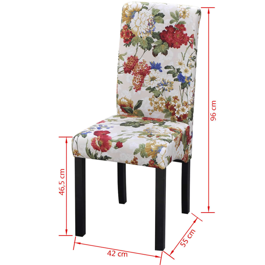 Eetkamerstoelen 4 st stof meerkleurig is nu te koop bij PeponiXL, paradijselijk wonen!