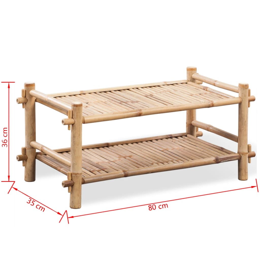 Schoenenrek bamboe twee lagen is nu te koop bij PeponiXL, paradijselijk wonen!