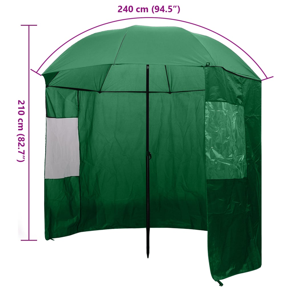 Visparaplu groen 240 x 210 cm is nu te koop bij PeponiXL, paradijselijk wonen!
