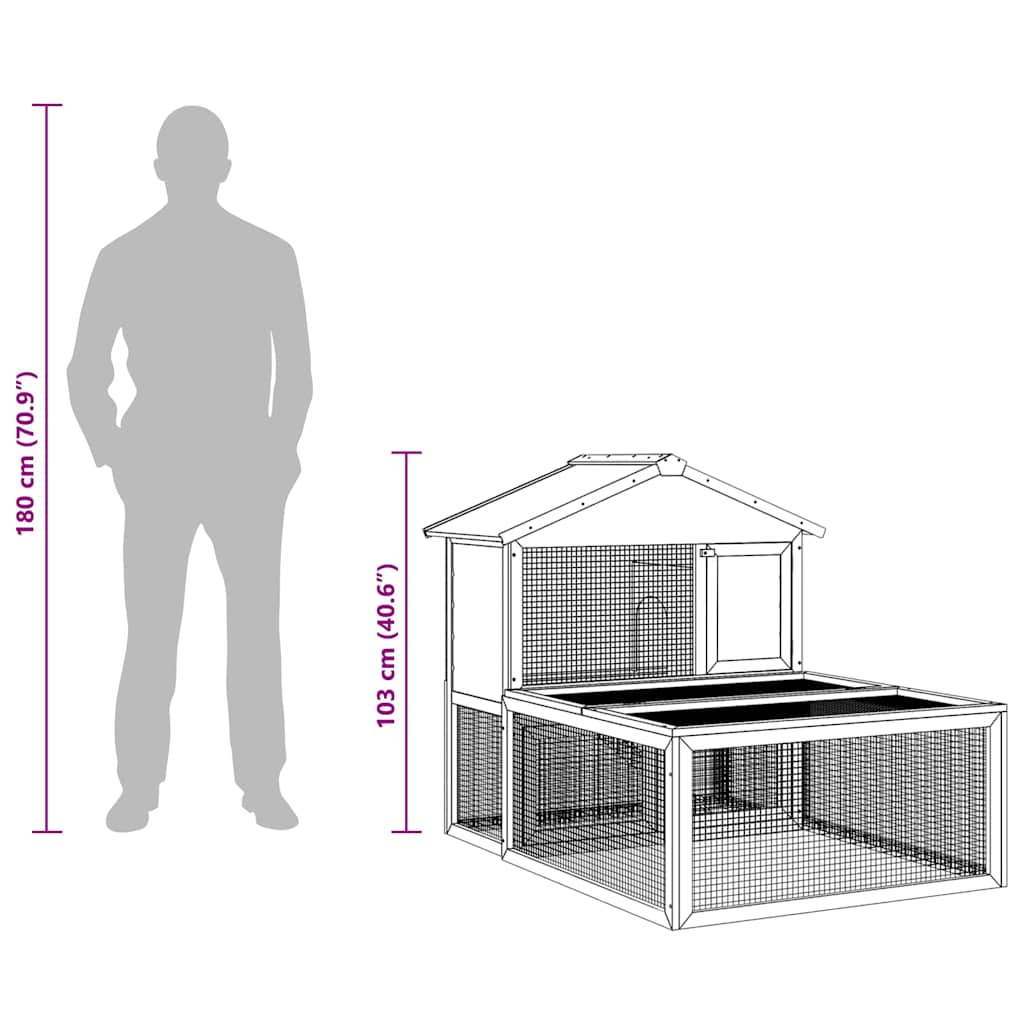 Konijnenhok met ren hout is nu te koop bij PeponiXL, paradijselijk wonen!