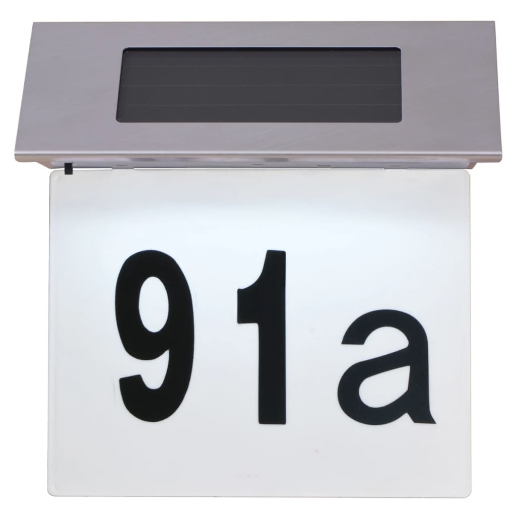 LED-huisnummer op zonne-energie roestvrij staal is nu te koop bij PeponiXL, paradijselijk wonen!