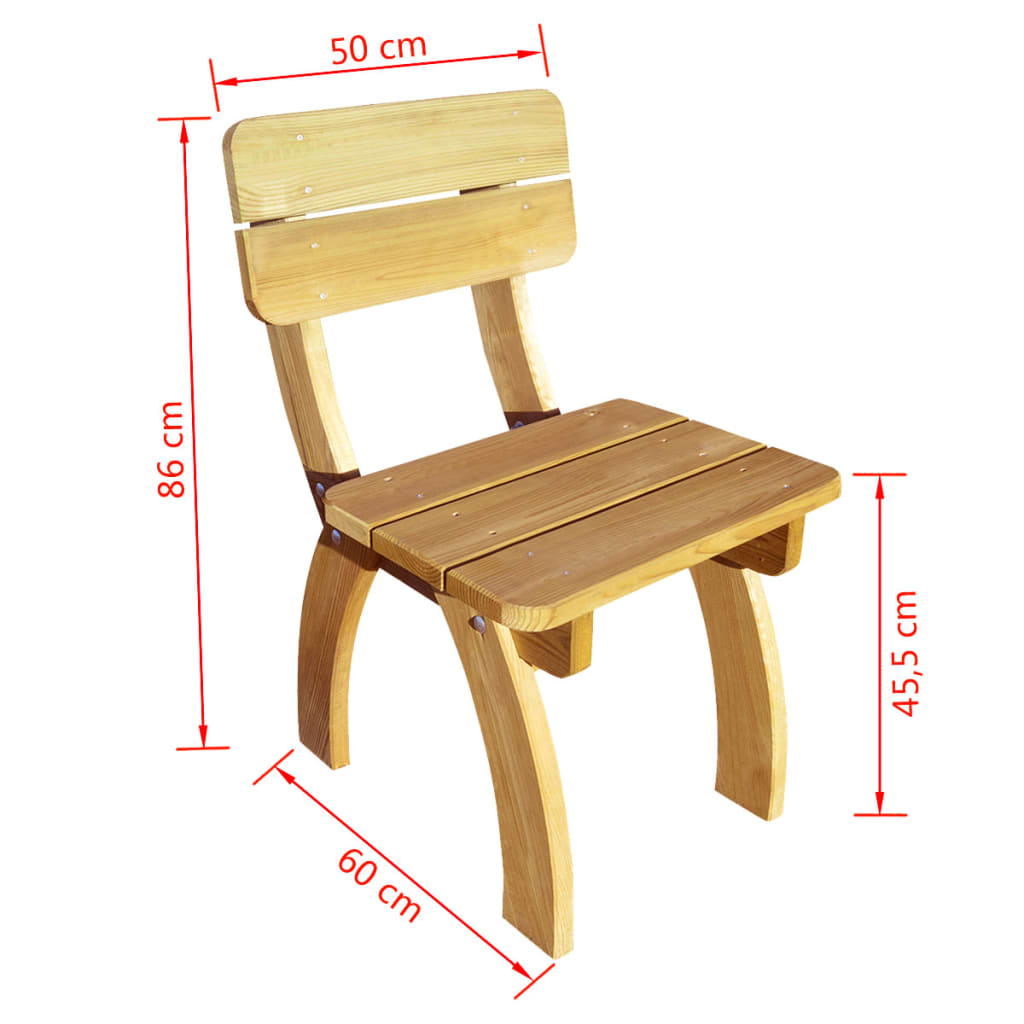 Tuinstoelen 2 st geïmpregneerd grenenhout is nu te koop bij PeponiXL, paradijselijk wonen!