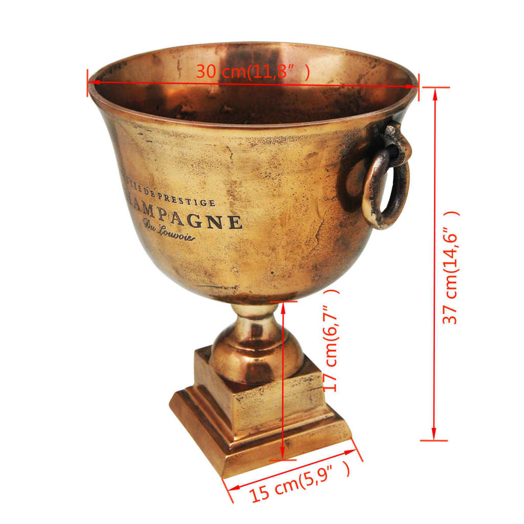 Prijzenbeker champagnekoeler koperbruin is nu te koop bij PeponiXL, paradijselijk wonen!