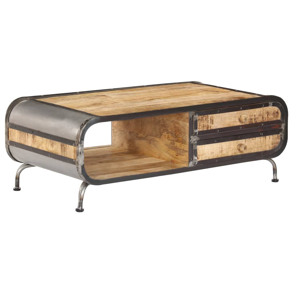 Salontafel 100x50x35 cm massief mangohout is nu te koop bij PeponiXL, paradijselijk wonen!