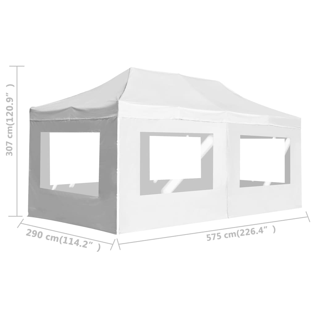 Partytent inklapbaar met wanden 6x3 m aluminium wit is nu te koop bij PeponiXL, paradijselijk wonen!