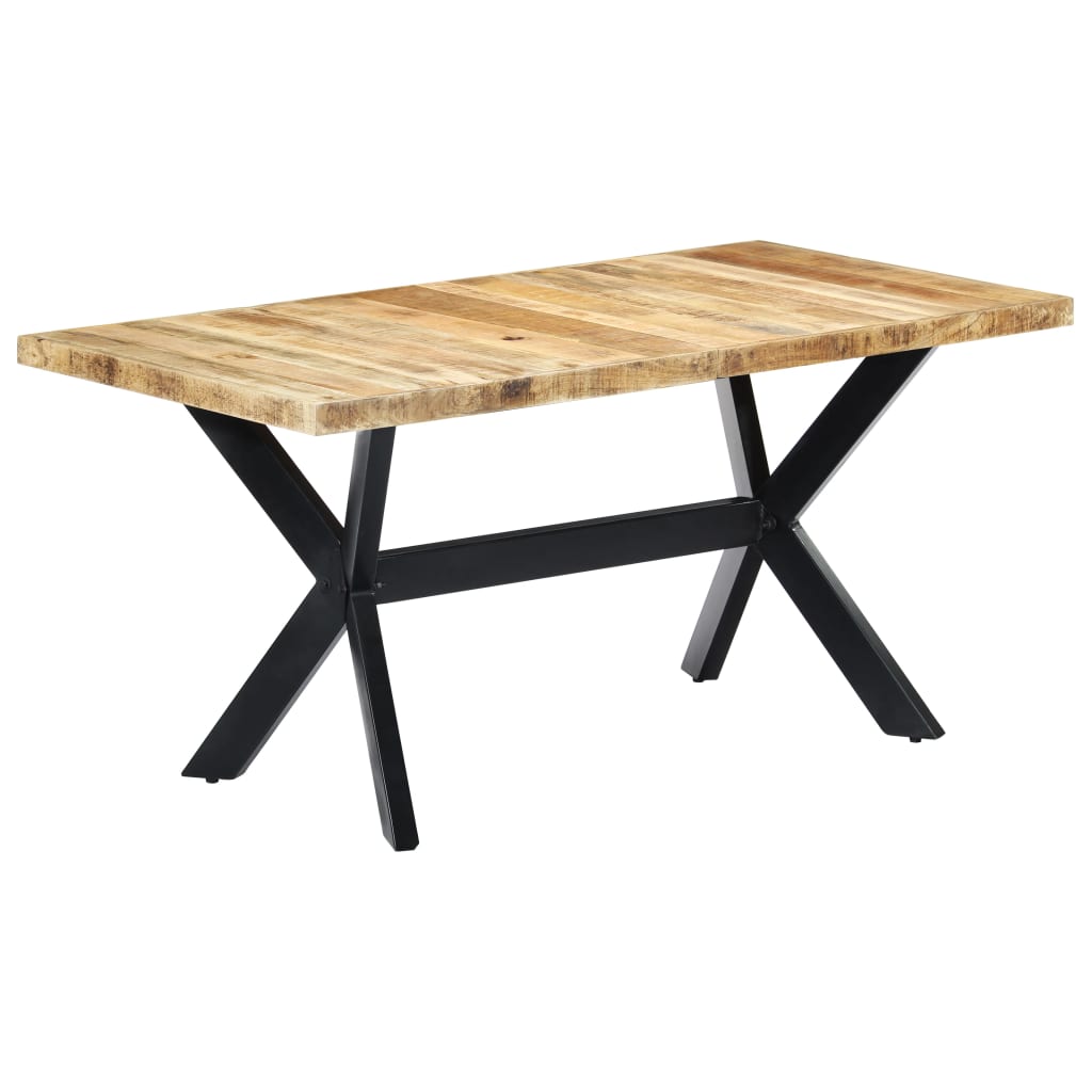 Eettafel 160x80x75 cm massief ruw mangohout is nu te koop bij PeponiXL, paradijselijk wonen!
