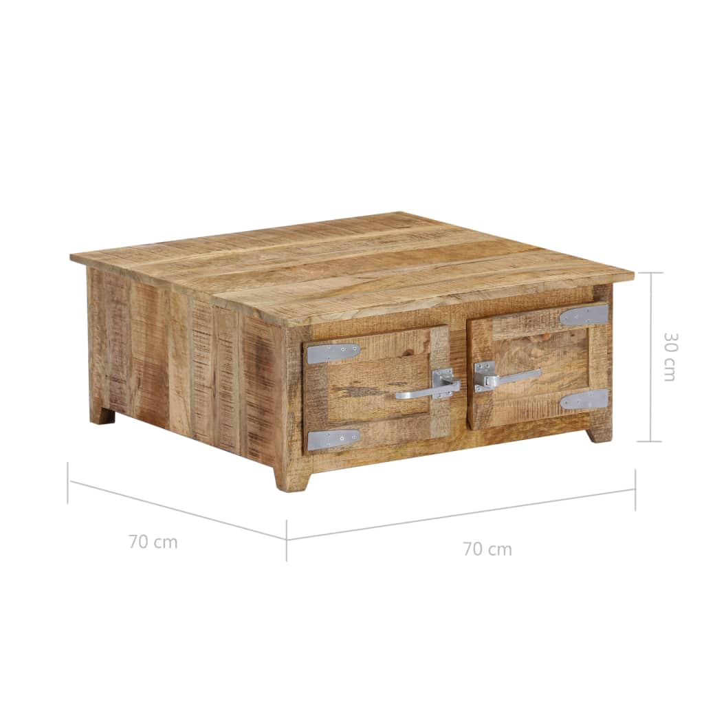 Salontafel 70x70x30 cm massief mangohout is nu te koop bij PeponiXL, paradijselijk wonen!