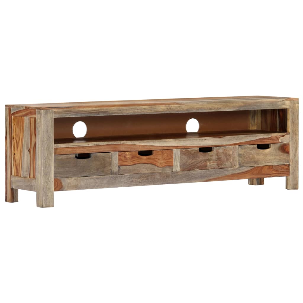 TV-meubel 130x30x40 cm massief acaciahout is nu te koop bij PeponiXL, paradijselijk wonen!