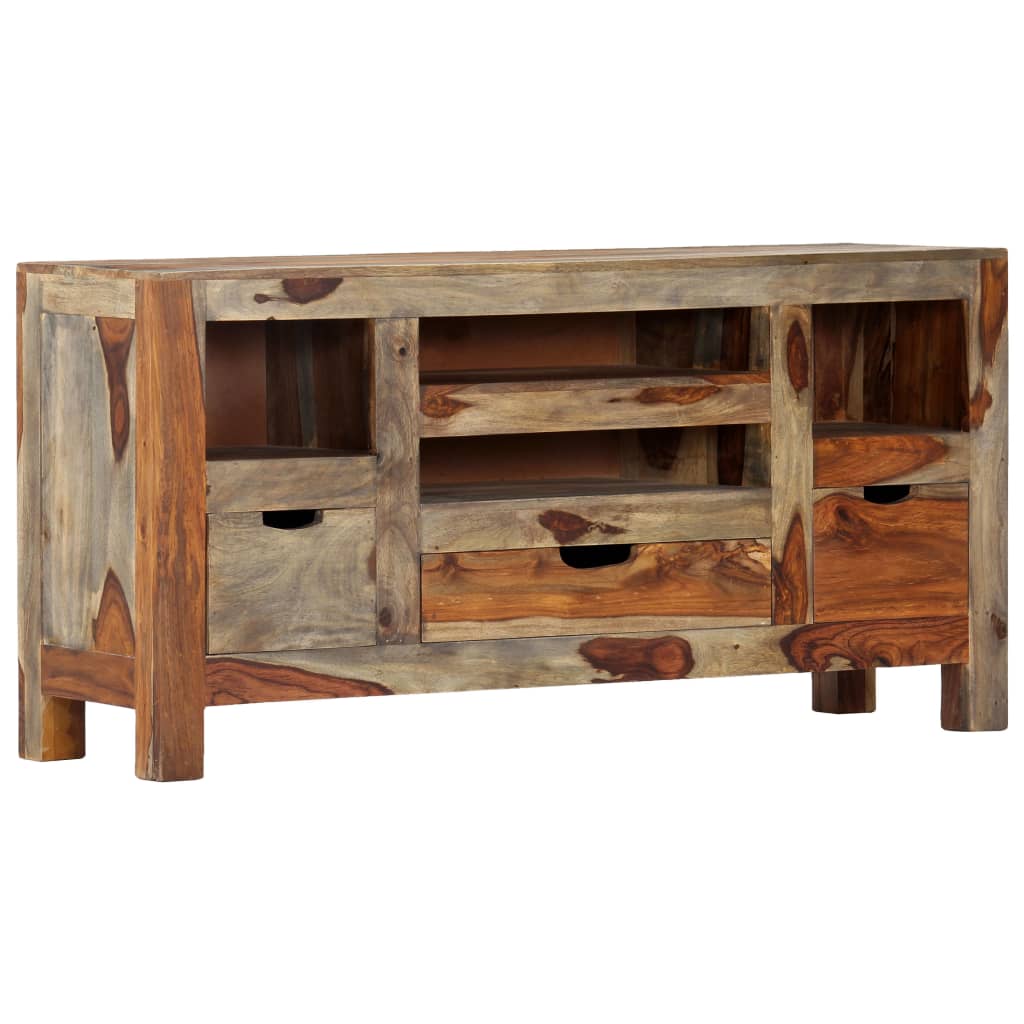 Dressoir 100x30x50 cm massief acaciahout grijs is nu te koop bij PeponiXL, paradijselijk wonen!
