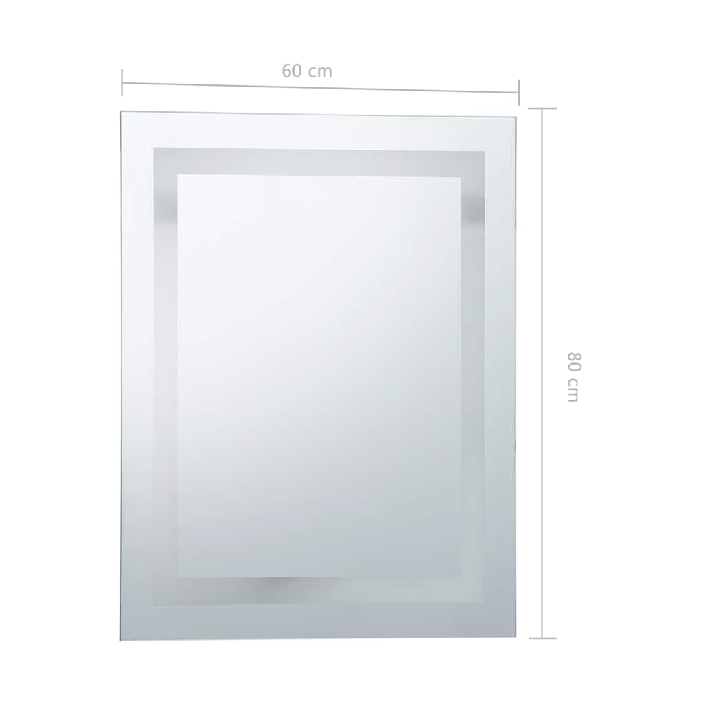 Badkamerspiegel LED met aanraaksensor 60x80 cm is nu te koop bij PeponiXL, paradijselijk wonen!