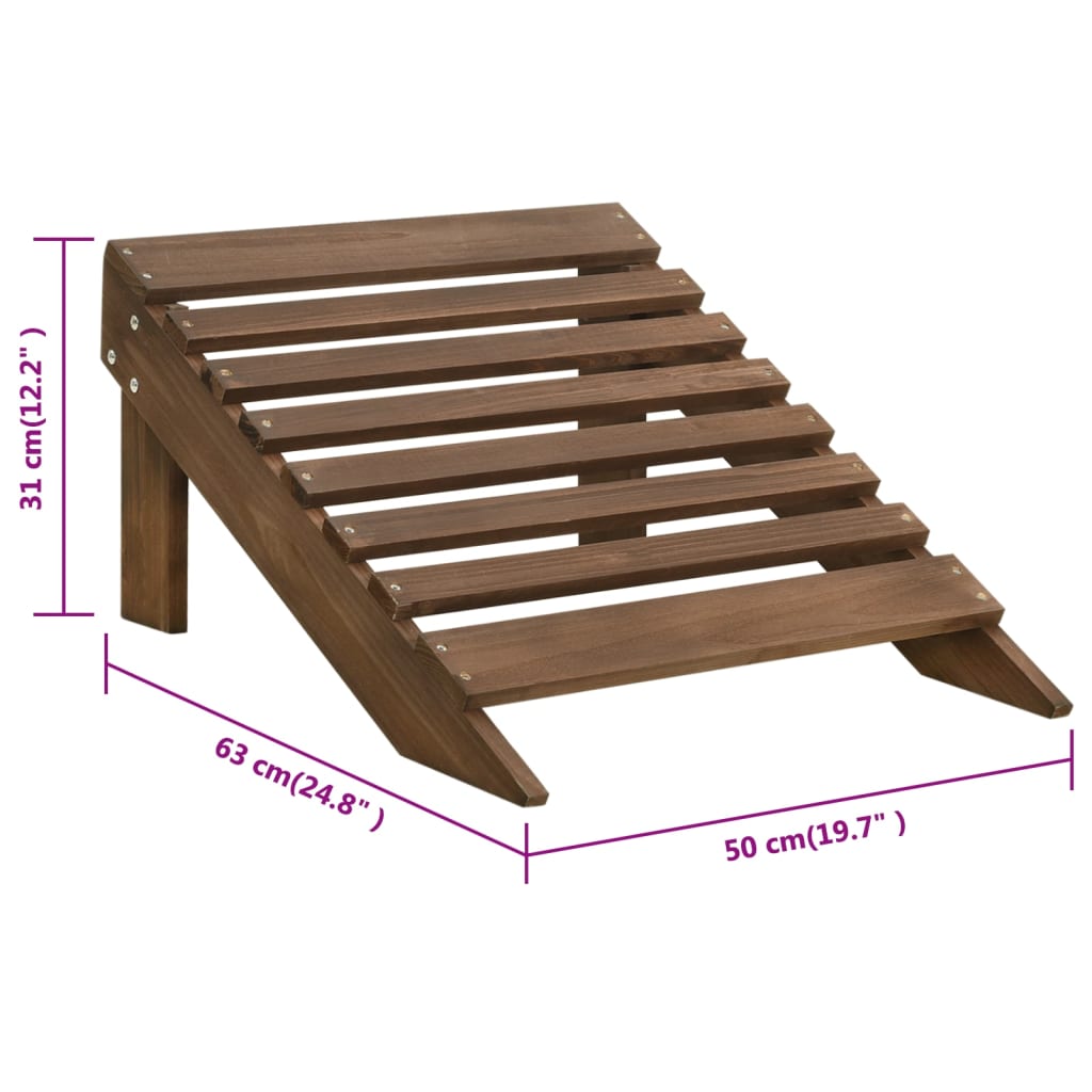 Tuinstoel met voetenbank hout bruin is nu te koop bij PeponiXL, paradijselijk wonen!
