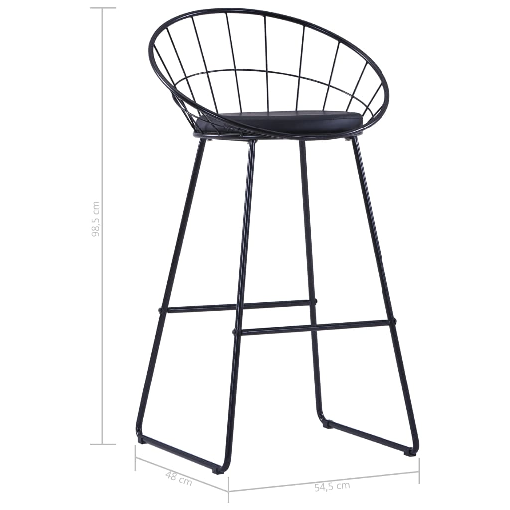 Barstoelen 2 st kunstleer zwart is nu te koop bij PeponiXL, paradijselijk wonen!